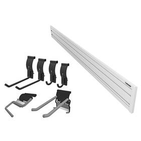 80235hwsk Husky Garage Slat Wall Panel/hooks Starter Kit Heavy-duty Pvc White 8-piece