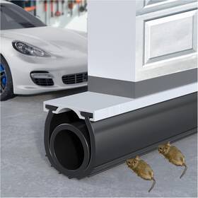 Hzetuu 313046736759 Premium Garage Door Bottom Seal - 16.5ft Weatherproof Epdm Rubber Easy Install