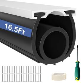 Hzetuu 707154471556 Upgraded 16.5ft Garage Door Seals Bottom Rubber Heavy-duty U O Ring Do