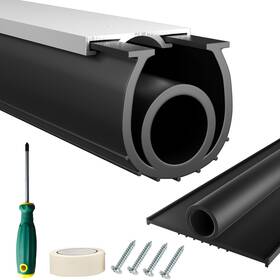 Hzetuu 707154471594 Garage Door Seals Bottom Rubber - 10-feet Weatherproofing