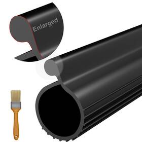 Hzetuu 717813088575 Garage Door Seal P Bulb 18ft Flexible Weatherproof Tpe For Single-chan