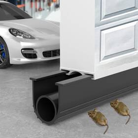 Hzetuu 769016376058 Garage Door Seals Bottom Rubber - 16.5 Feet Weatherproof Epdm Easy Di
