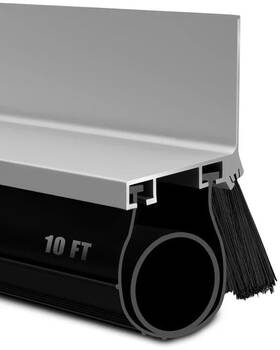 Hzotlo 700937387549 10ft Garage Door Seal Kit And Track Retainer For Steel Sliding Flat Wood