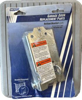 Ideal Door 092134021228 Residential Left Bottom Bracket Fixture Steel Or Wood Garage