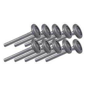 Is 313021695651 Garage Door Rollers 2 Inch Steel Wheels 10 Ball Bearings 4 Stem 10pk Hardware