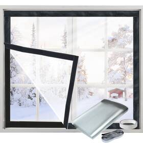 9291 Jeyeou Window Insulation Kit For Winter Adjustable Plastic 39ftft X 48ftft Transparent
