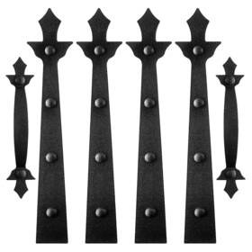 Jfogo 792288649841 Garage Door Magnetic Decorative Hardware Set/ 4 Faux Hinges And 2