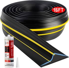 Jin&bao 689829682781 Garage Door Threshold Seal Strip 16ft Waterproof Weather Stripping Kit