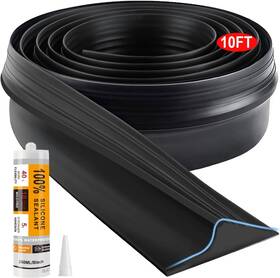 Jin&bao 705353066818 Universal Garage Door Threshold Seal Strip 10ft Kit Bottom Waterproof