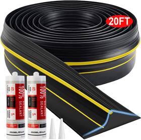 Jin&bao 726084919600 Universal Garage Door Threshold Seal Strip 20ft Kit Bottom Waterproof