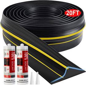 Jin&bao 984708279879 20ft Garage Door Threshold Seal Strip Waterproof Rubber Weather Stripping