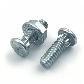 Js25cb Jsionaction Garage Door Vertical/curve Track Bolts And Lock Nuts 1/4-20 Silver