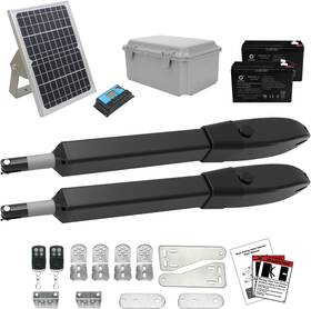 Pkm-c026-400 Jujiang C026 Solar Gate Opener With 770lb Dual Black
