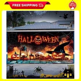 Ckgb001 Jukestarz Halloween Garage Door Cover - 7 X 16 Ft Resistant To