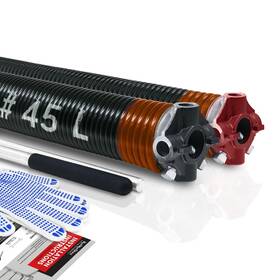 Km-0273-200-45 Kaimindogz Pair Of 2 Inch Garage Door Torsion Springs Set With Non-slip Winding Bar And Gloves