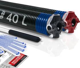 Km-262-200-40 Kaimindogz Pair Of 2 Inch Garage Door Torsion Springs Set With Non-slip 0.262x2 X40 Black