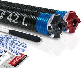 Km-283-200-42 Kaimindogz Pair Of 2 Inch Garage Door Torsion Springs With Non-slip Winding Bar 0.283x2ftftx42ftft