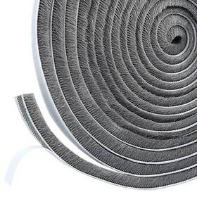 Kaiyuer 765029241765 0.6 Inch Brush Weather Stripping 33 Feet Card-slot Seal Strip Pile Weatherstr