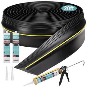 Kintorex 198168636985 20 Feet Garage Door Seals Bottom Rubber Threshold And Weather Strip With 2 Glue