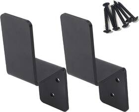 Kswlor 648967848060 2x4 Door Barricade Brackets Heavy Duty Steel Drop Open Bar Security Loc