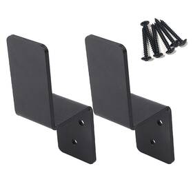 Kswlor 742112110566 2x4 Door Barricade Brackets Heavy Duty Steel Drop Open Bar Security Lock