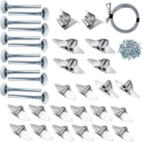 Kuahome 706531610823 Double Garage Door Hardware Kit Roller/hinge/wire Rope For 16ftx8ft And 18ftx8ft