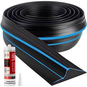 Laybus 313102962917 10 Ft. Blue Rubber Universal Garage Door Threshold Seal Strip Waterproof