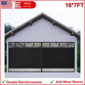 Liamst 0947593 Garage Door Screen Blackout For 2 Car - 16 X 7 Ft Magnetic