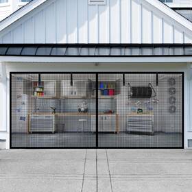Liamst 783798650373 Garage Door Screen For 1 Car Garage-9x8ft Magnetic With 4