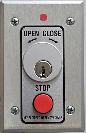 02-110 Liftmaster Garage Door Commercial 2 Position Key Switch With Stop Button - Free Shipping