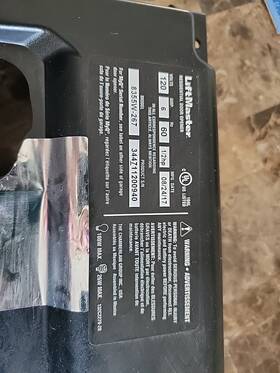 8355w-267 Liftmaster 041-0125 Chamberlain Craftsman Front End Panel With All Labels Oem