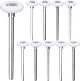 Linwnil 711181701685 10pcs 1.8 Inch Nylon Garage Door Rollers For 2 Track 6.2 Long Stem Quiet G