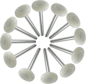 Litepak 445000889874 Garage Door Roller Wheel 4 Inch Stem 12 Pack 2 Nylon 13-ball Bearing