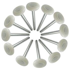Litepak 880507873273 Garage Door Roller Wheel 4inch Stem - 12 Pack 2 Inch Quiet Durable Nylon