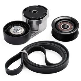Loautong 39282 3pcs Serpentine Belt Drive Kit With Tensioner And Idler Pulley Fit For Dod