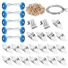 If-lounsweer-837 Lounsweer Garage Door Rollers Hinges Set Bracket Screw Wire Rope Replacement