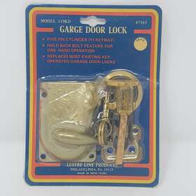 47165 Lustre Line Garage Door Dead-bolt Lock With Cylinder And Keys Read