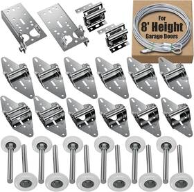 Luxbaro 726084029408 Garage Door Hinges And Rollers For 8ft Height Doors Hardware