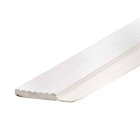 5590 M-d Building Products 7 Ft. White Dual-vinyl Top And Side Weatherstripping Sweep For Garage Doors