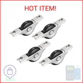 M Meterxity Mma241216ty001541jp 4-pack Screen Door Rollers 30mm/1.18 Inch Dia Sliding Nylon Pulley