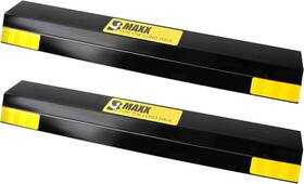 51034 Maxxhaul 16 Inch Heavy Duty Car Parking Stoppers 2 Pack Easy Yellow