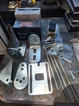 Mm-fm350-hb100 Mighty Mule Fm350 Mm350 Parts Hb100 Hardware Brackets Remote Battery Nuts Bolt