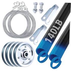 Morningro Hui-morningro-3122 Heavy-duty Double-looped Garage Door Extension Springs Bundle 140 Lb