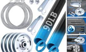 Morningro Hui-morningro-3504 Heavy-duty Double-looped Garage Door Extension Springs Bundle 90 Lb