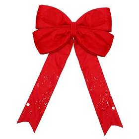 Moc-moucuny-587 Moucuny 24 X 30 Inch Large Outdoor Red Christmas Bow Decorations Waterproof Giant 4