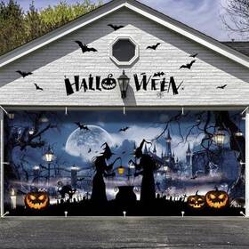 Muderek 313030999917 7 X 16ft Halloween Garage Door Cover Large