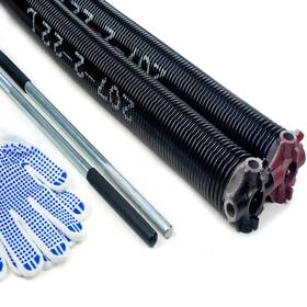 Mmg209-20720-9p Mustgood Pair Of 2 Inch Garage Door Torsion Springs With Non-slip Winding Bar&gloves High