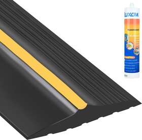 Myfamirea 313116628656 10ft Garage Door Bottom Threshold Seal Strip With 300ml Black Adhesive/sealant