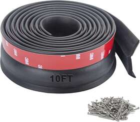 Myfamirea 445004356358 Universal Garage Door Seals Strip Bottom Rubber 10 Feet Diy Weatherproofing Wea