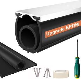 Nayotaa 313105291267 Garage Door Seals Bottom Rubber 16.5ft Epdm Weatherproof Seal With Pre-drilled